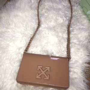 authentic OFF WHITE patent leather purse